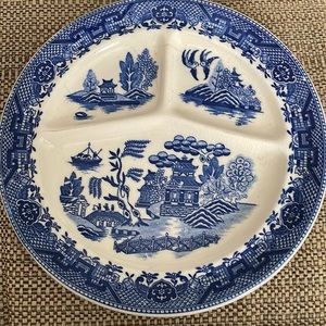 Blue Willow grill plate